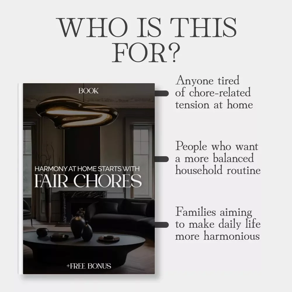 Harmony at Home Starts with Fair Chores | The Best Way to Share Chores at Home | Digital eBook for Families & Couples