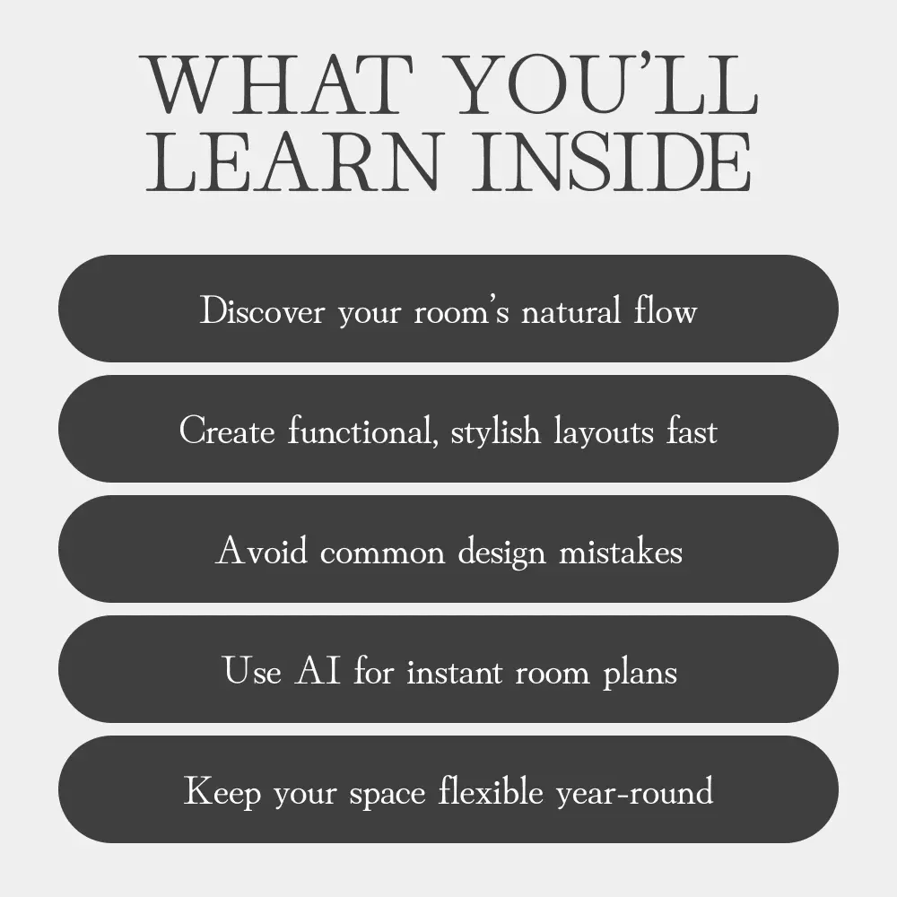 Furniture Flow Made Simple | Home Design eBook | Easy Tips for Rearranging Furniture for Flow | Digital Download Guide for Creating Better Room Layouts