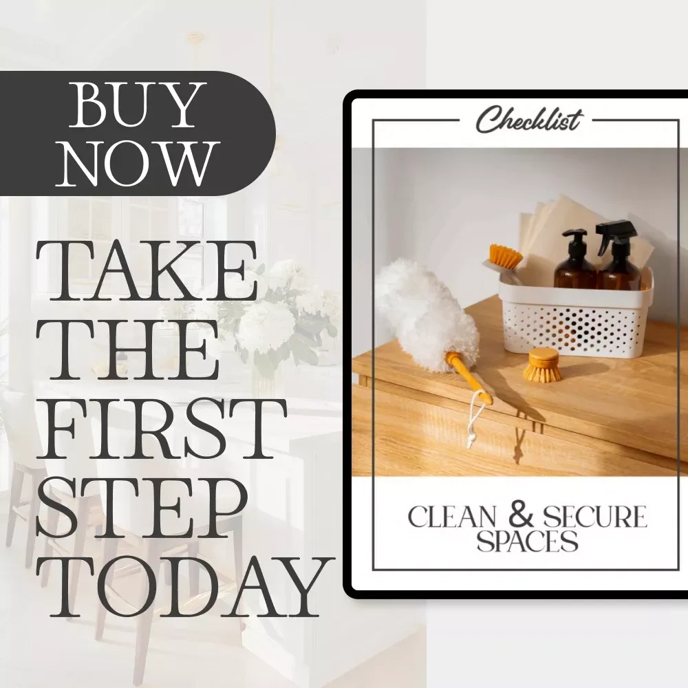 Clean & Secure Spaces | Printable Home Safety Checklist for Organizing Cleaning Products | Digital Download Guide on the Best Way to Store Cleaning Products Safely