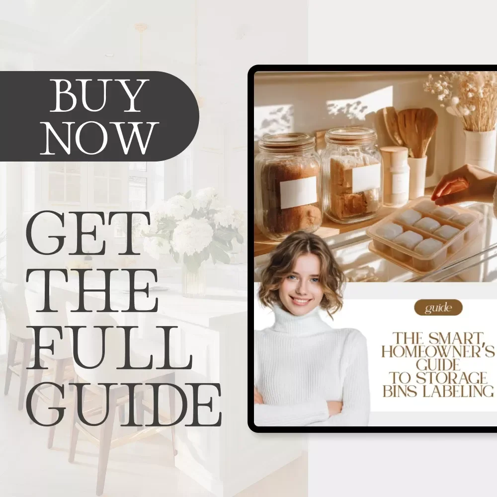 The Smart Homeowner’s Guide to Storage Bins Labeling | How to Label Storage Bins Like a Pro | Printable & Digital Organization Guide for Homeowners