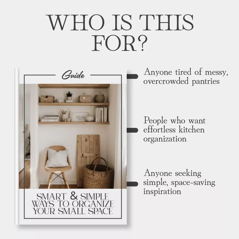 Smart & Simple Ways to Organize Your Small Space | Digital Guide for How to Organise a Small Pantry Efficiently | Small Pantry Organization Ideas & Storage Solutions