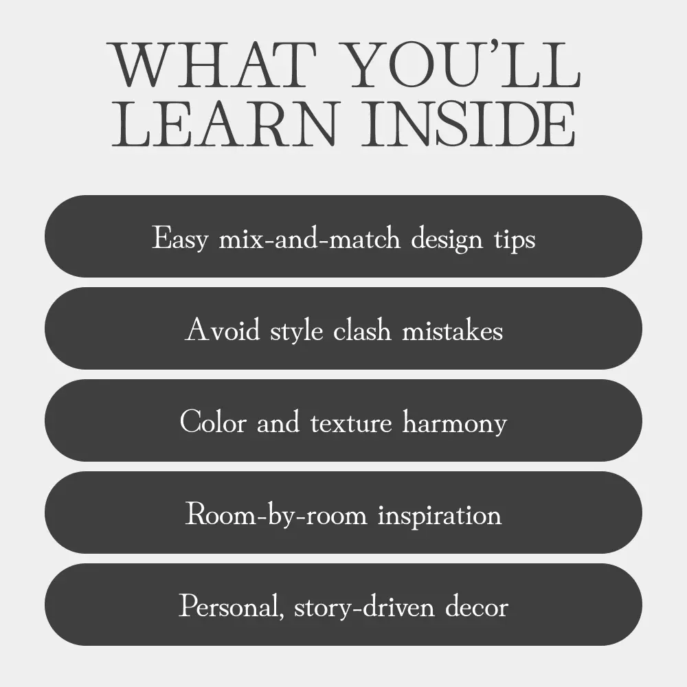 The Art of Blending Old and New in Your Home | Interior Design Guide | Digital Download for How to Mix Old and New Pieces with Style
