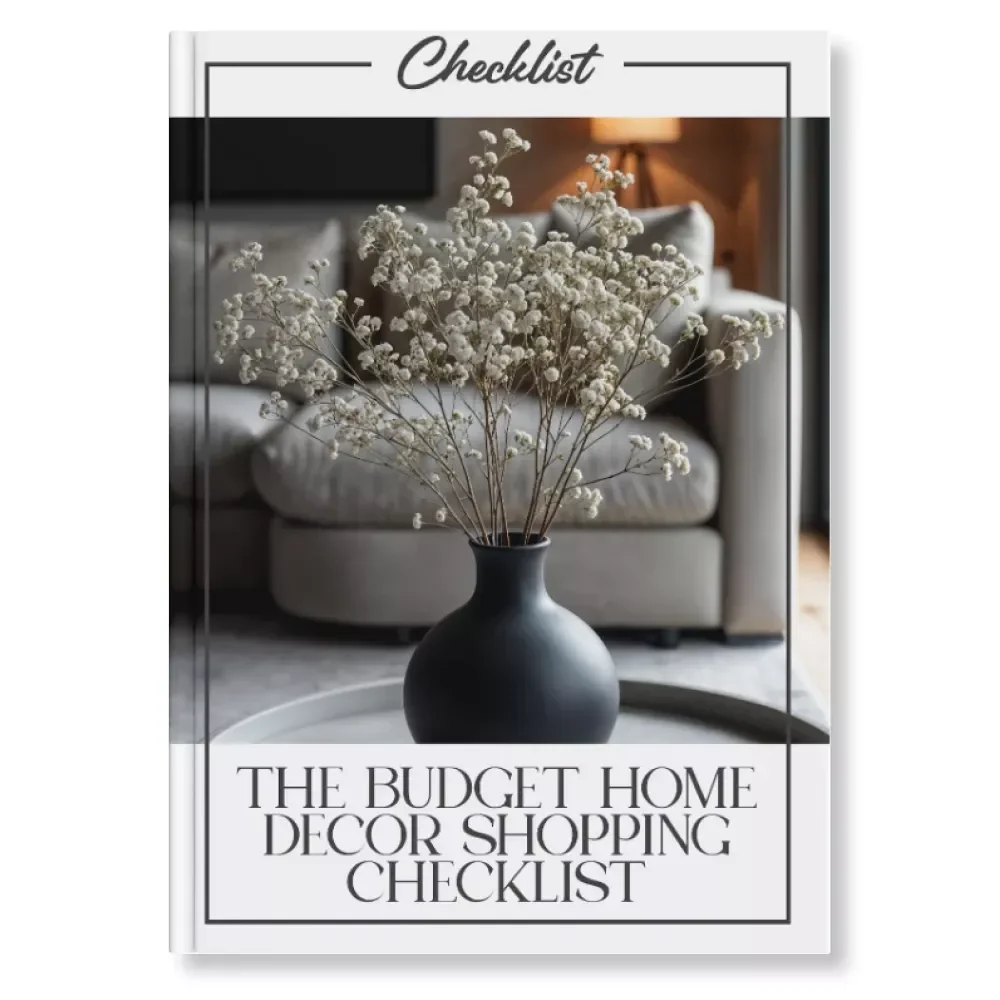 The Budget Home Decor Shopping Checklist | Printable Home Decor Guide | Digital Download | How to Shop Home Decor on Budget