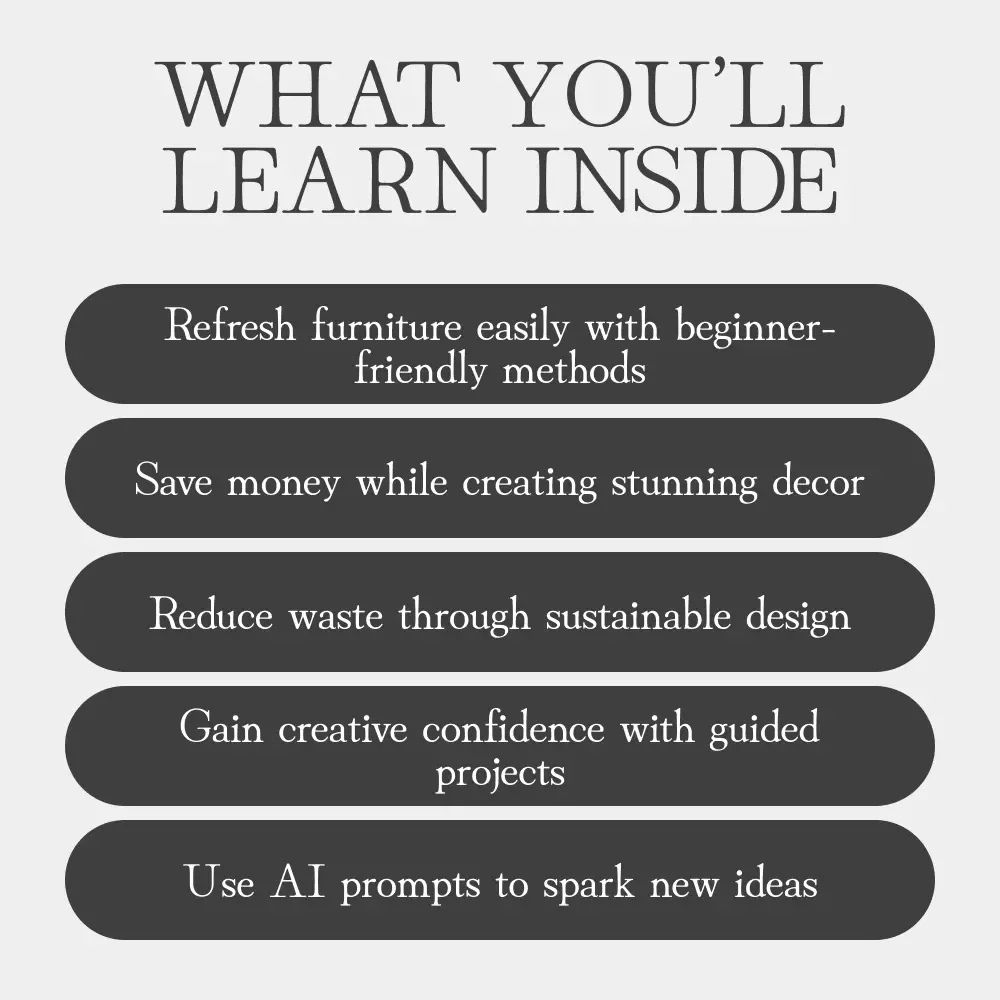 Revive & Reimagine: The Art of Upcycling Old Furniture | DIY Upcycling Guide, Eco-Friendly Home Decor eBook, Furniture Makeover Ideas, Digital Download