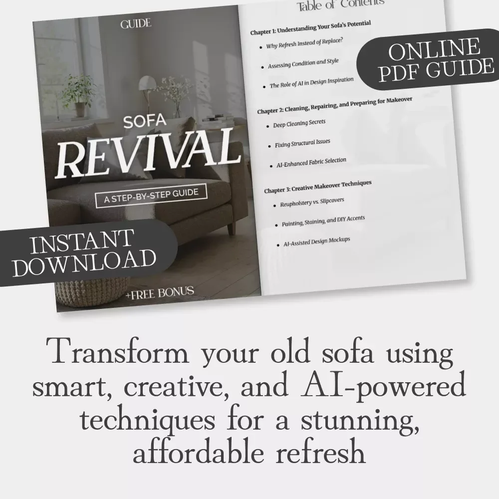 Sofa Revival: A Step-by-Step Guide | How to Refresh an Old Sofa or Chair | DIY Furniture Makeover eBook