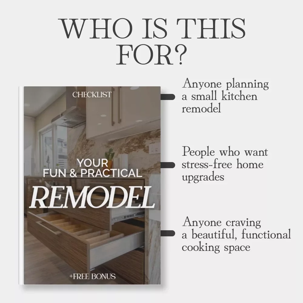 Your Fun & Practical Remodel Checklist | Digital Download for Small Kitchen Makeovers | Space-Saving Guide & Tips for Small Kitchen Remodels