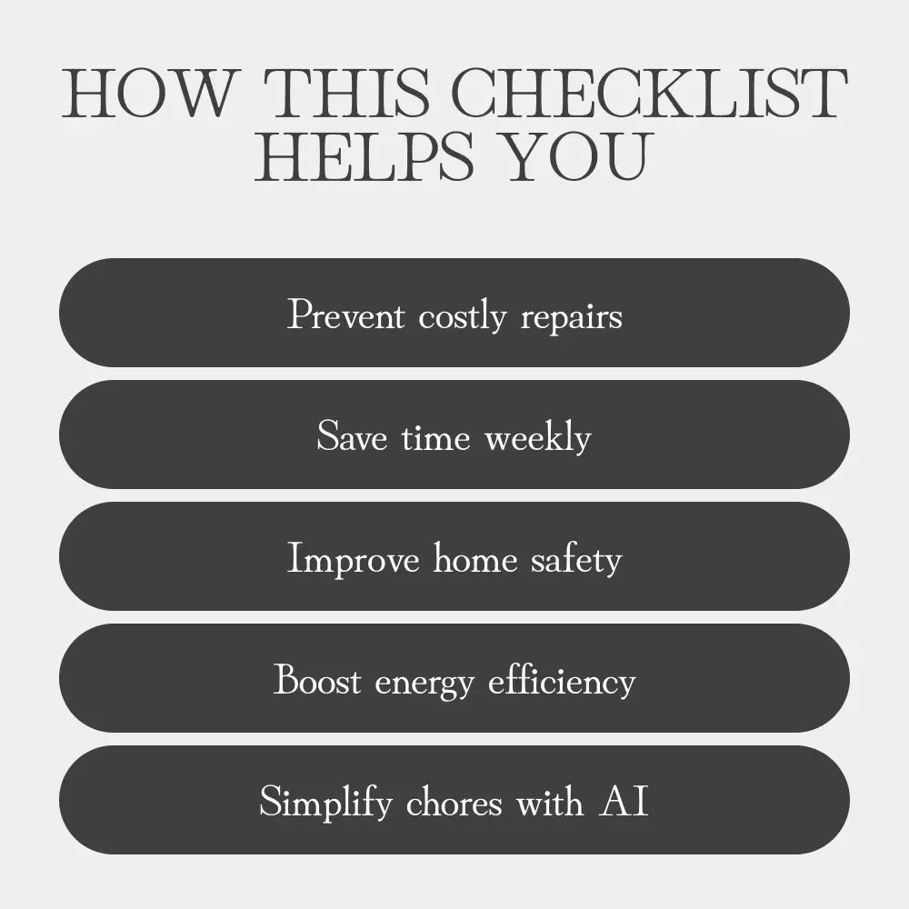 The Homeowner’s Simple Maintenance Checklist | Tips for Home Maintenance Made Simple | Digital Download Guide, eBook & Checklist for Stress-Free Home Care