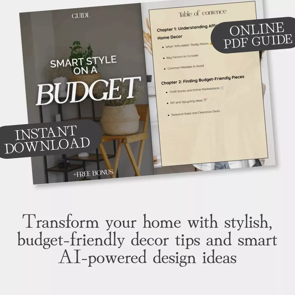 Smart Style on a Budget | Affordable Home Decor Guide | How to Choose Affordable Home Decor for Stylish Living on a Budget | Digital Download