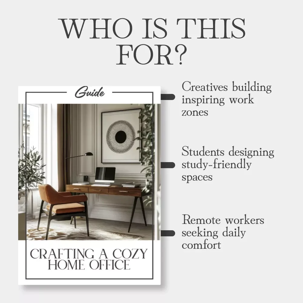 Crafting a Cozy Home Office | How to Design a Cozy Home Office | Digital Guide for Comfortable & Inspiring Workspace Design