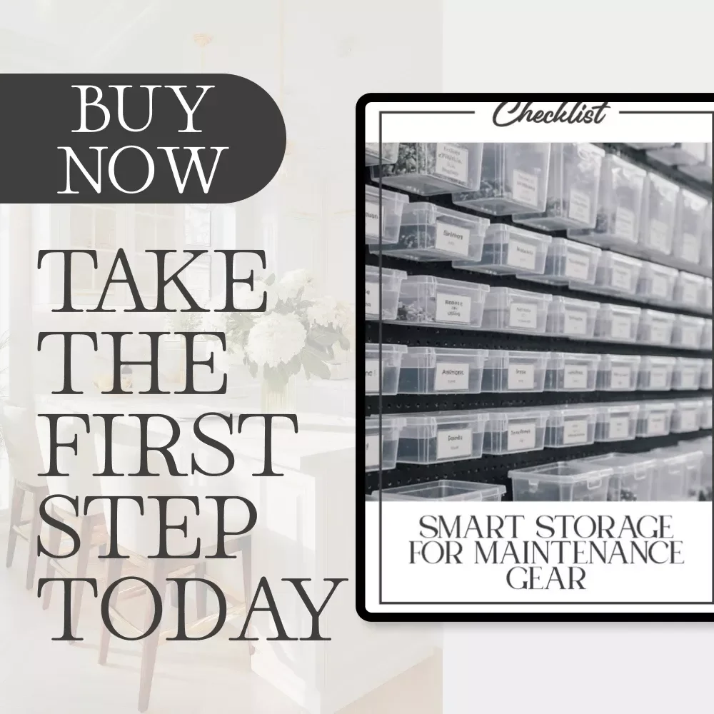Smart Storage for Maintenance Gear Checklist | Printable Home Organization Guide | How to Organize Supplies for Maintenance | Garage & Workshop Storage Planner