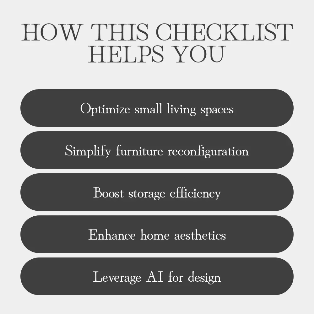 Creating Multi-Use Furniture That Works for You | Checklist for the Best Way to Create Multi Use Furniture, Space-Saving Design, Modular & Functional Home Solutions