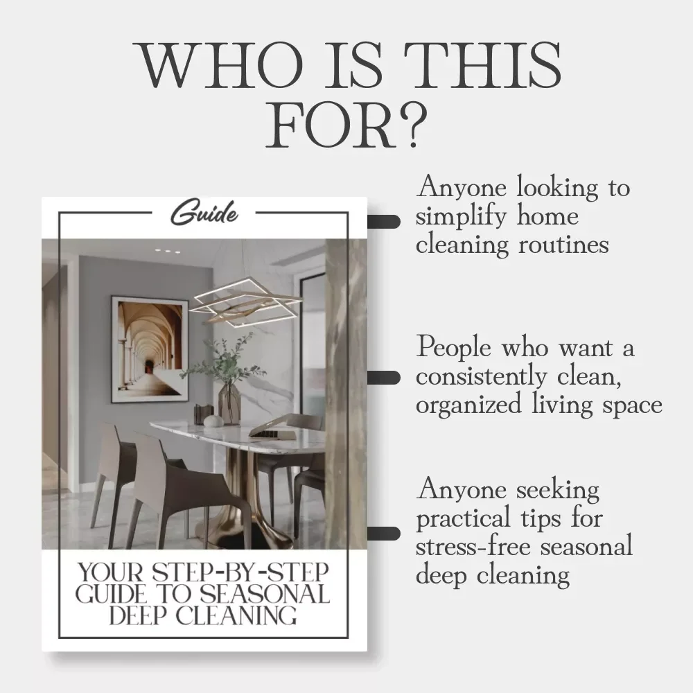 Your Step-by-Step Guide to Seasonal Deep Cleaning – Digital Download eBook, Checklist & Home Cleaning Planner for Health, Mood & Productivity