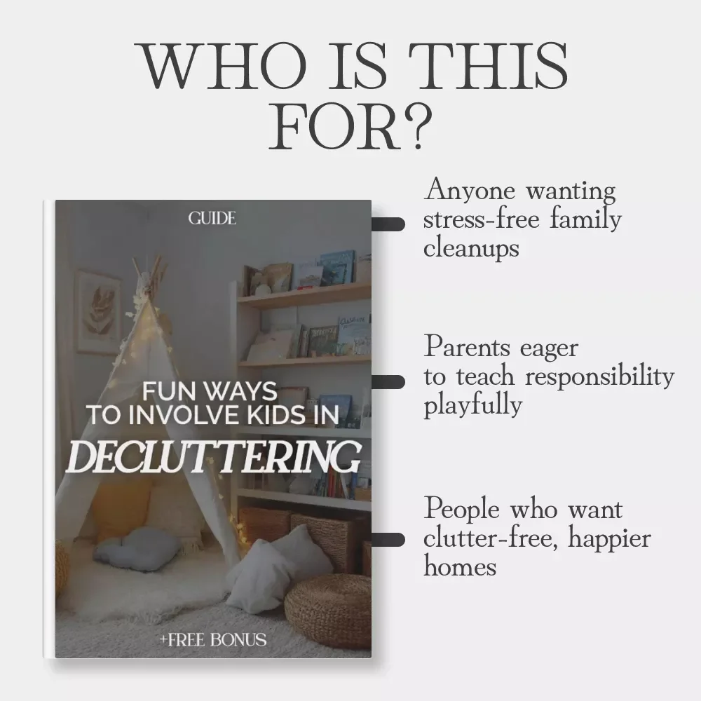 Fun Ways to Involve Kids in Decluttering | Family Decluttering Guide | How to Involve Kids in Decluttering | Printable Digital Download for Parents