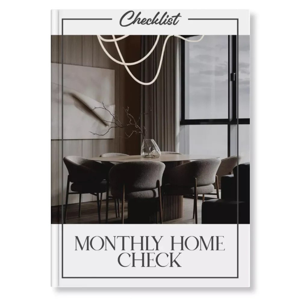 Monthly Home Check | Printable Checklist for Home Maintenance | Digital Download Guide with Tips for Monthly Home Checks | Easy Home Care Organizer for Safety & Efficiency