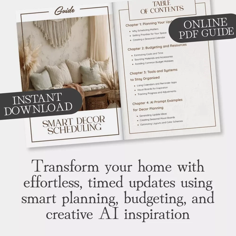 Smart Decor Scheduling | Home Design Planner & Guide for Effortless Seasonal Updates | Digital Download for How to Schedule Decor Updates