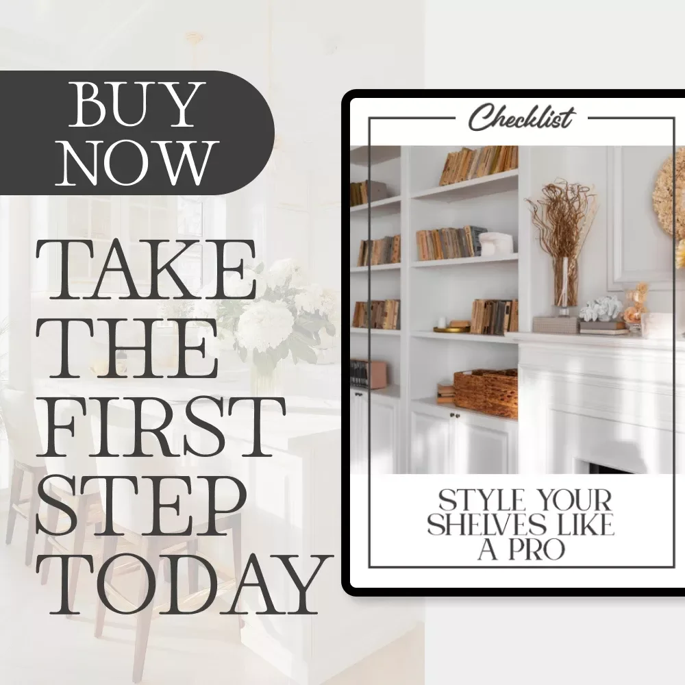 Style Your Shelves Like a Pro | Bookshelf Styling Checklist | Home Décor Guide | How to Style Bookshelves Beautifully | Printable Digital Download
