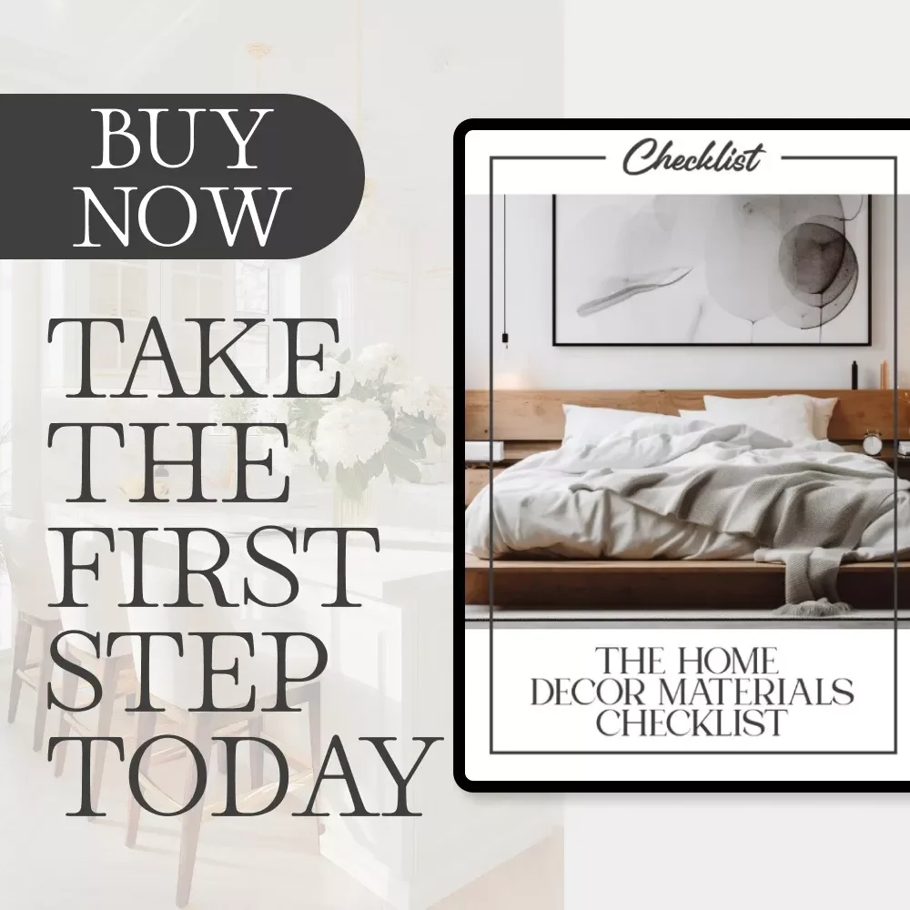The Home Decor Materials Checklist | How to Pick Home Decor Materials Smartly | Printable Interior Design Guide for DIY Decorators and Homeowners
