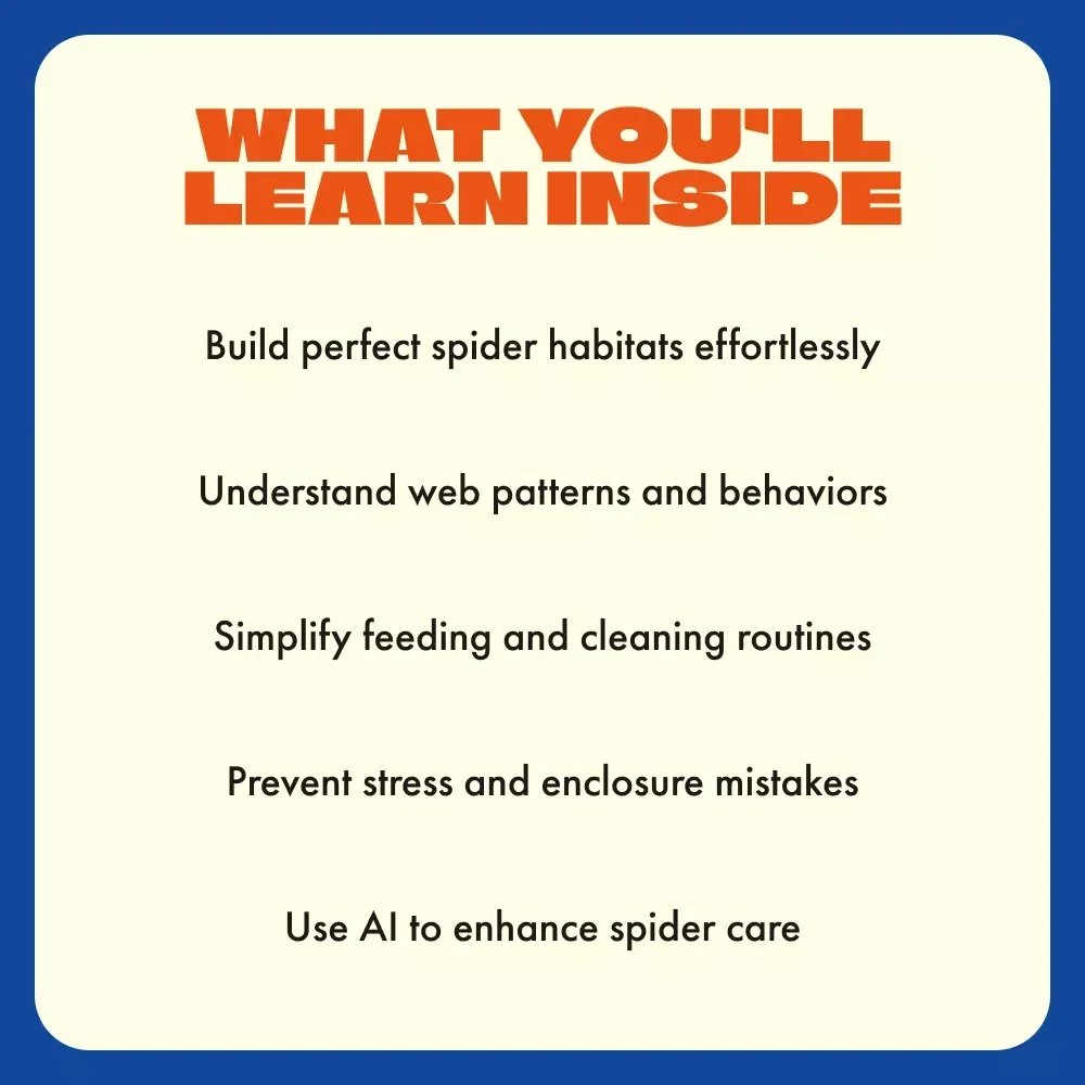 Home Among Webs | Ultimate Spider Care Guide eBook | Digital Download for Tarantula, Jumping Spider, and Exotic Pet Keepers | Enclosure Setup, Feeding, AI Tools & Behavior Guide