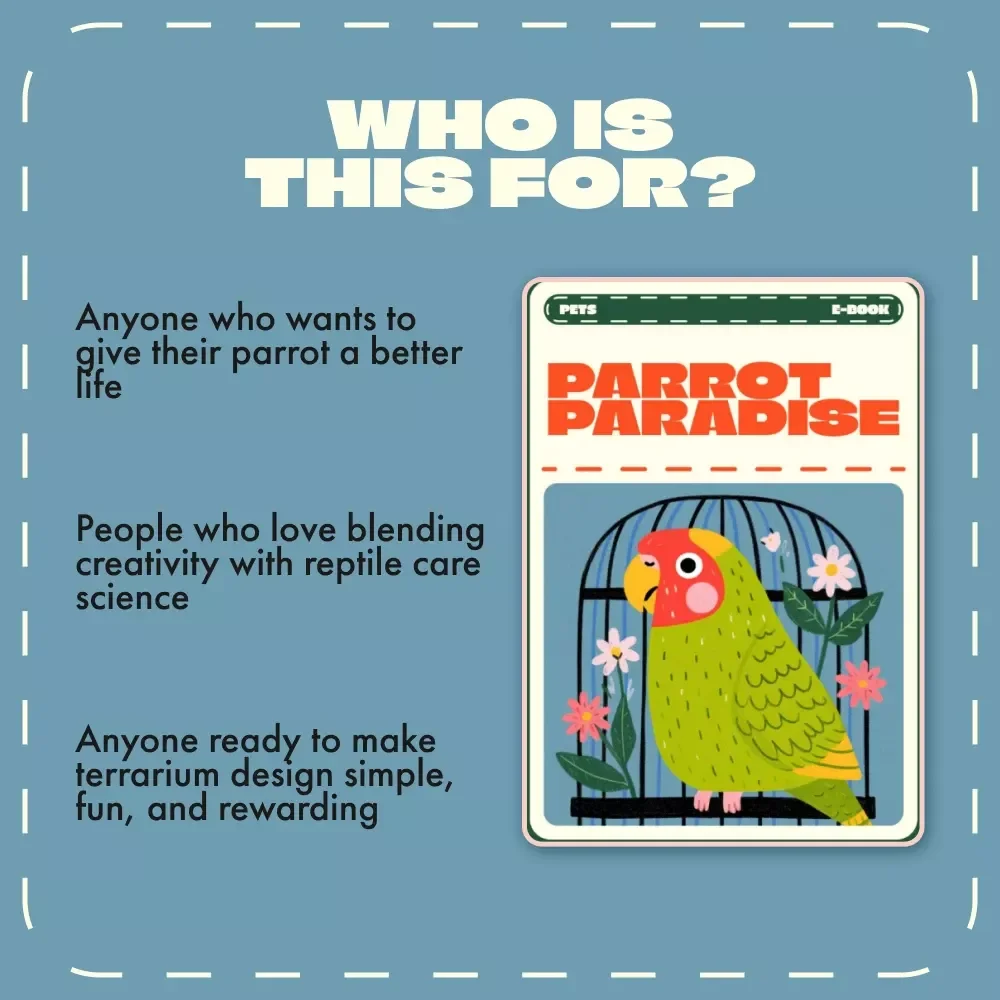 Parrot Paradise | Ultimate Parrot Care Guide, Digital eBook for Cage Setup, Parrot Behavior, and Enrichment – Printable PDF for Bird Lovers, Parrot Owners & Pet Care Enthusiasts
