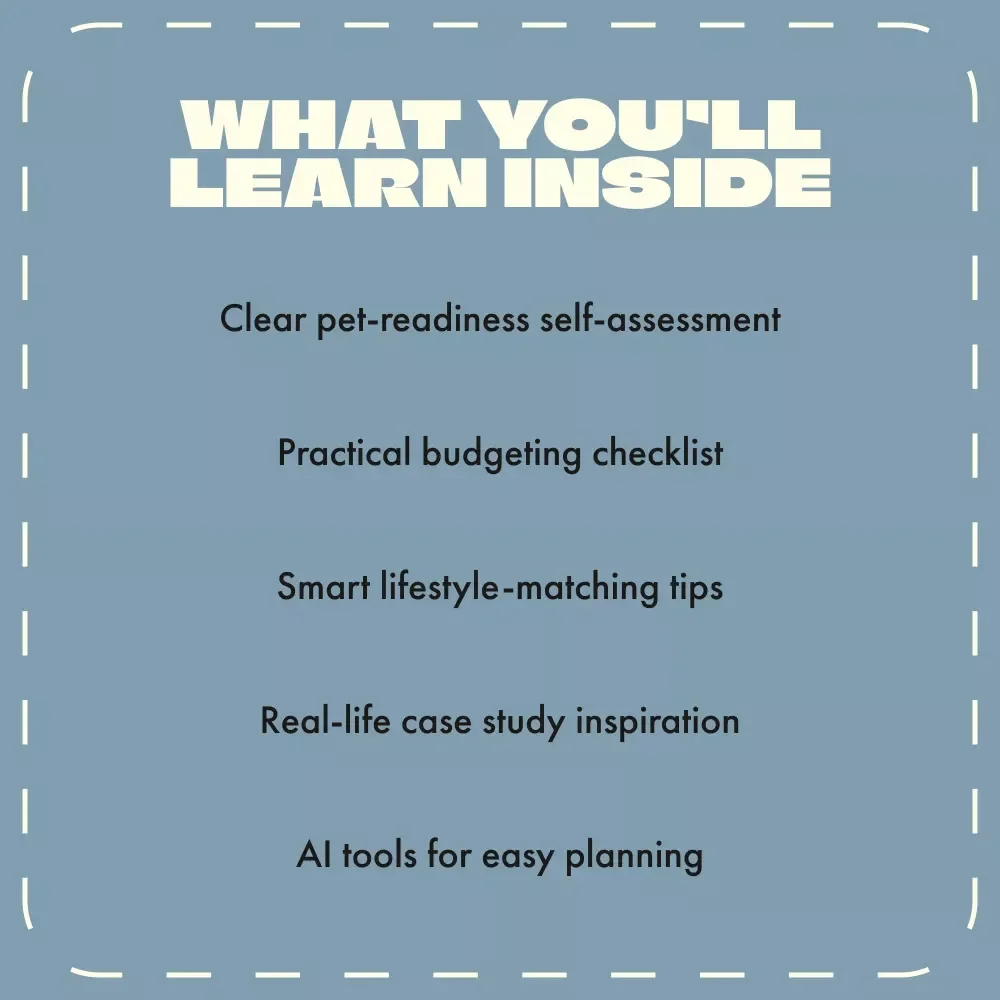 Paws & Pause: Are You Really Ready for a Pet? | Digital Pet Readiness Guide, Signs You’re Ready for a Pet Checklist, Pet Adoption Preparation eBook