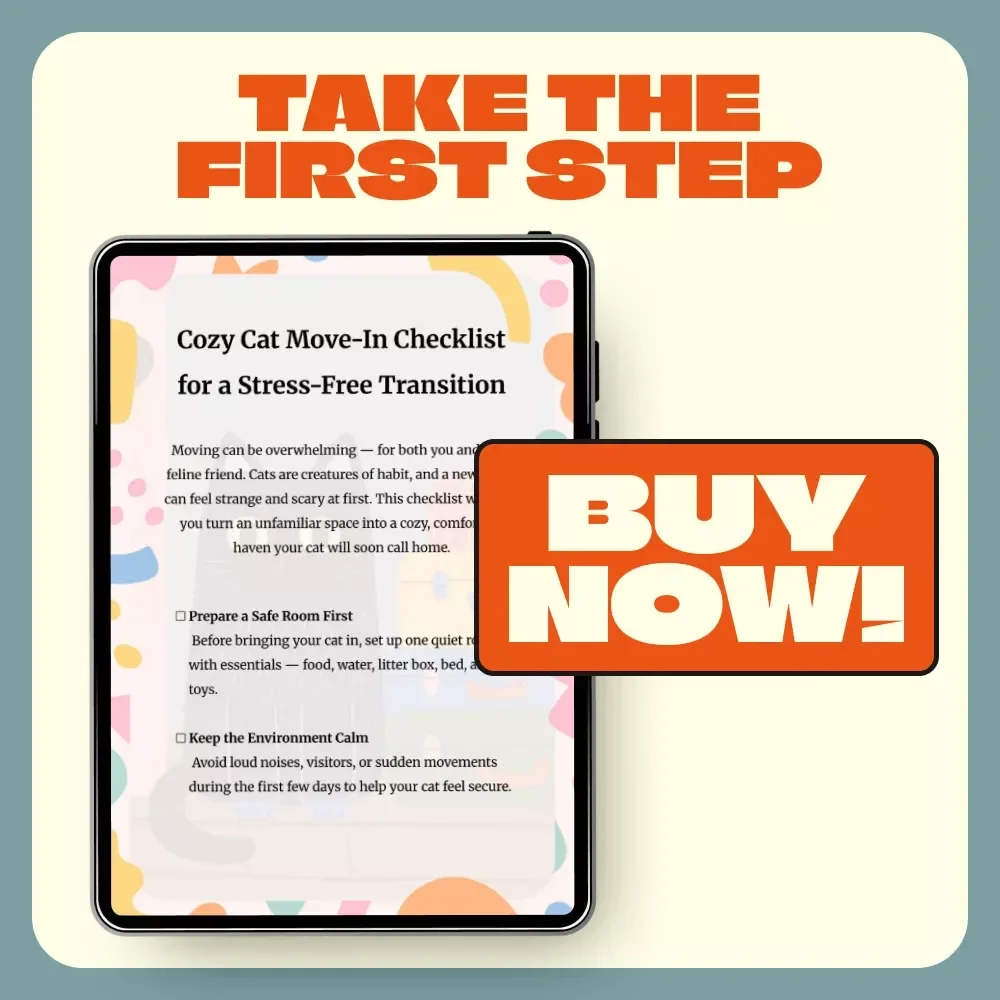 Cozy Cat Move-In Checklist for a Stress-Free Transition | Printable Cat Care Guide | Feline Anxiety Relief | New Home Cat Essentials | Digital Download