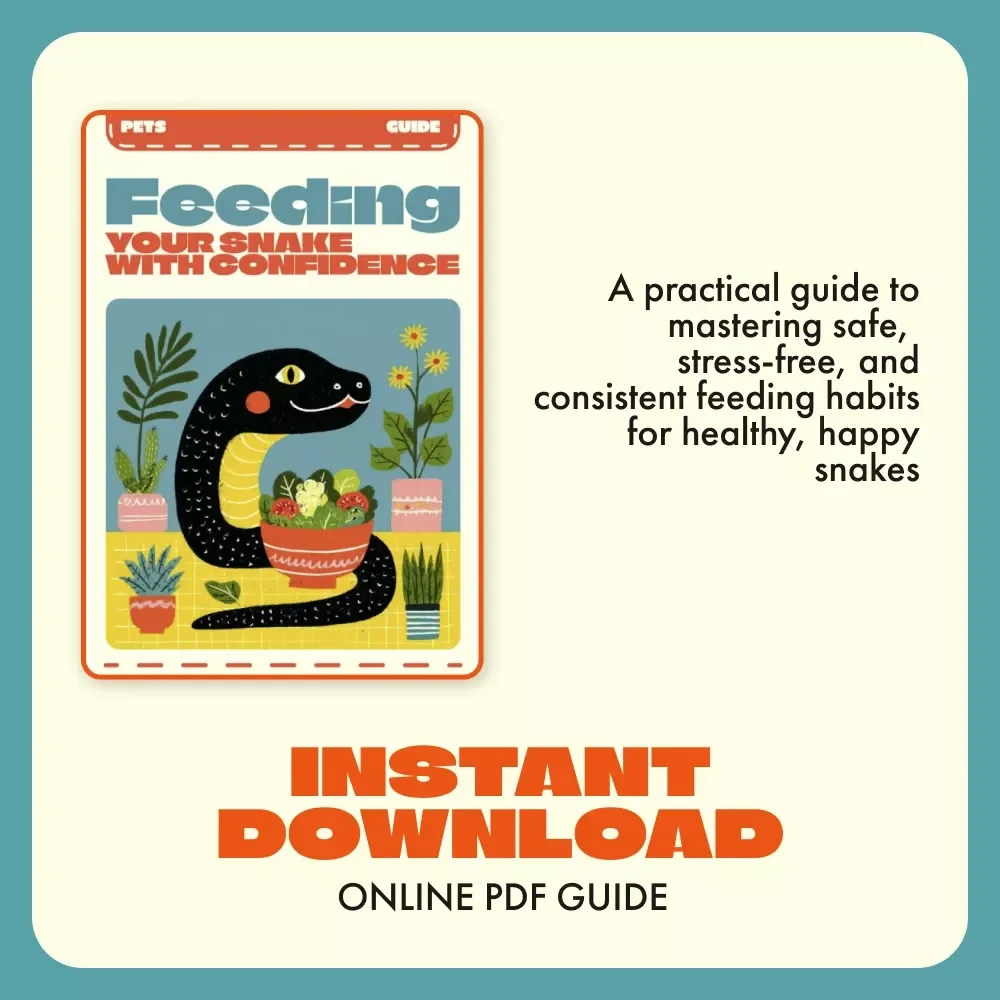 Feeding Your Snake with Confidence | Digital Guide for Snake Owners | Feeding Snakes Tips for Beginners | Printable eBook on Snake Feeding Routine, Safety, and Troubleshooting
