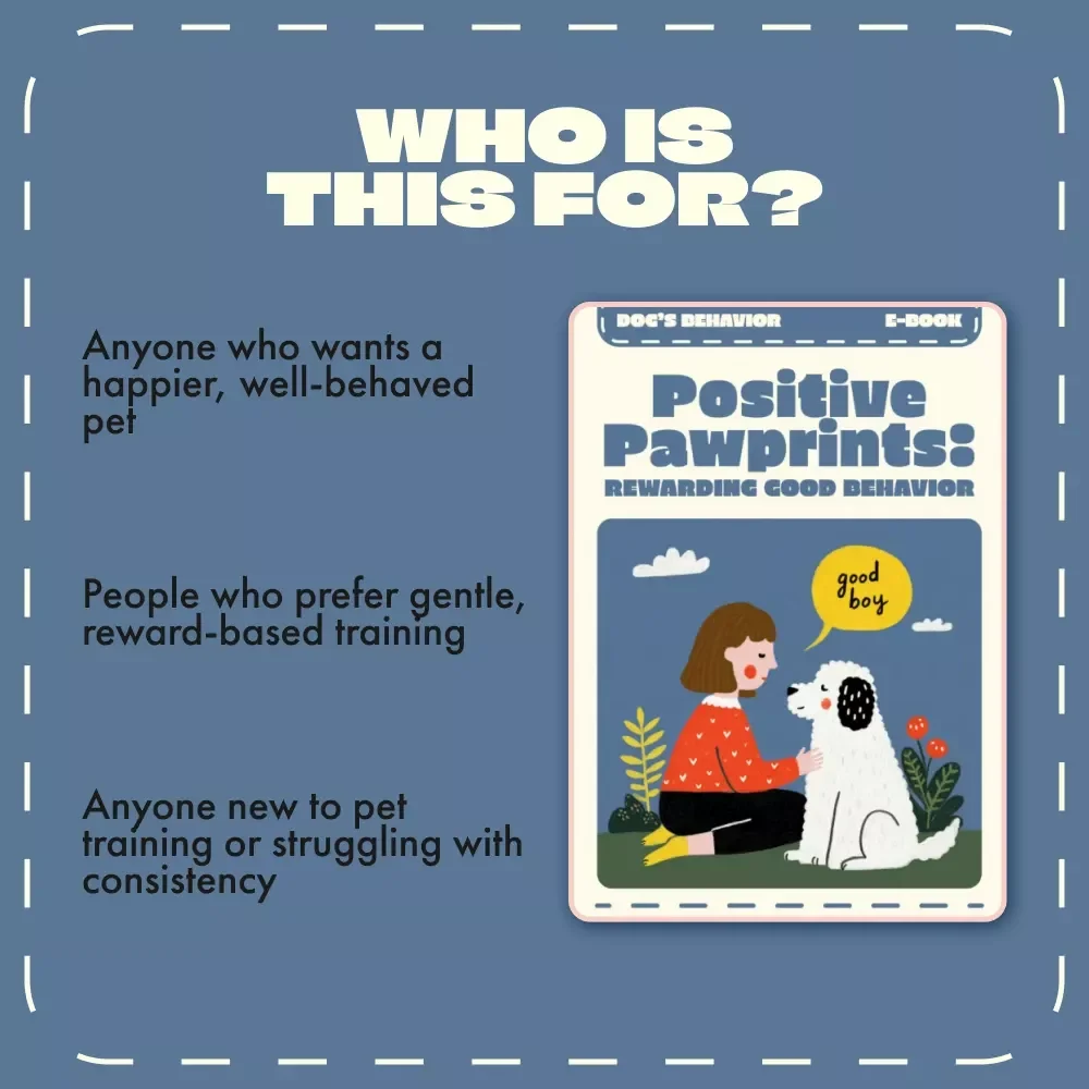 Positive Pawprints: Rewarding Good Behavior | Pet Training eBook, Digital Guide for Dog & Cat Owners | Positive Reinforcement Training Made Easy | Printable PDF Instant Download