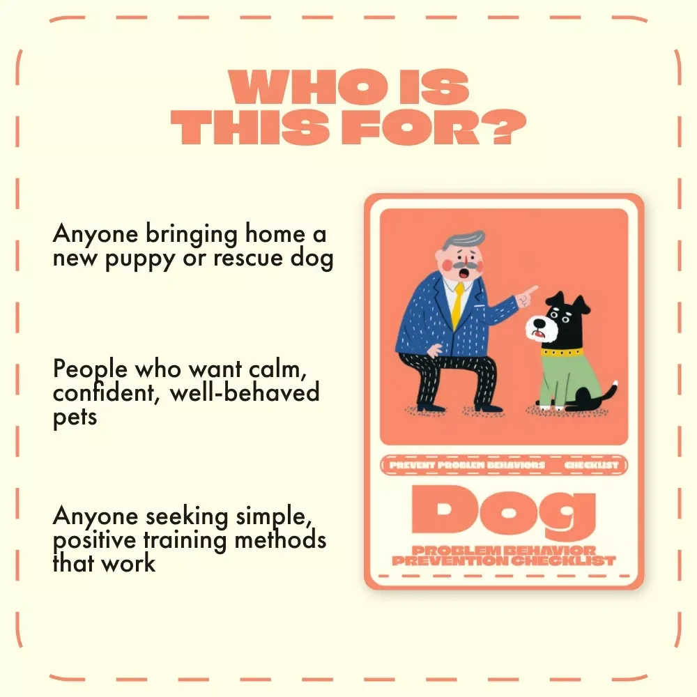 Dog Problem Behavior Prevention Checklist | Puppy Training Guide | Printable Pet Owner eBook for Well-Behaved, Happy Dogs | Positive Reinforcement & Socialization Tips | Digital Download