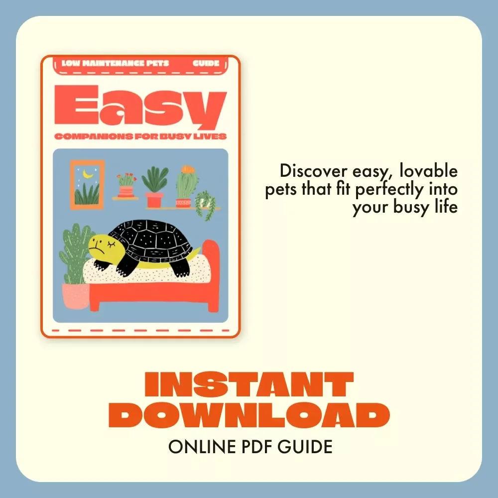 Easy Companions for Busy Lives | Best Low Maintenance Pets Guide | Digital Download for Pet Lovers, Beginners & Busy People