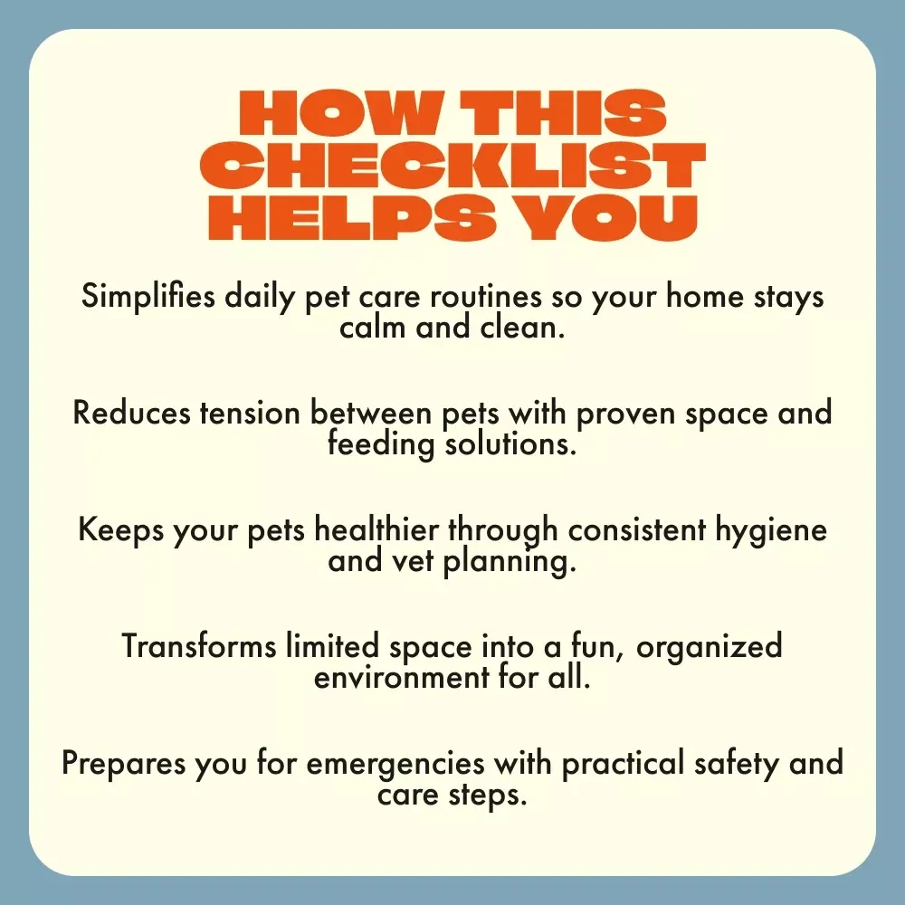 How to Handle Multiple Pets in an Apartment | Printable Pet Owner Checklist | Digital Download for Pet Lovers
