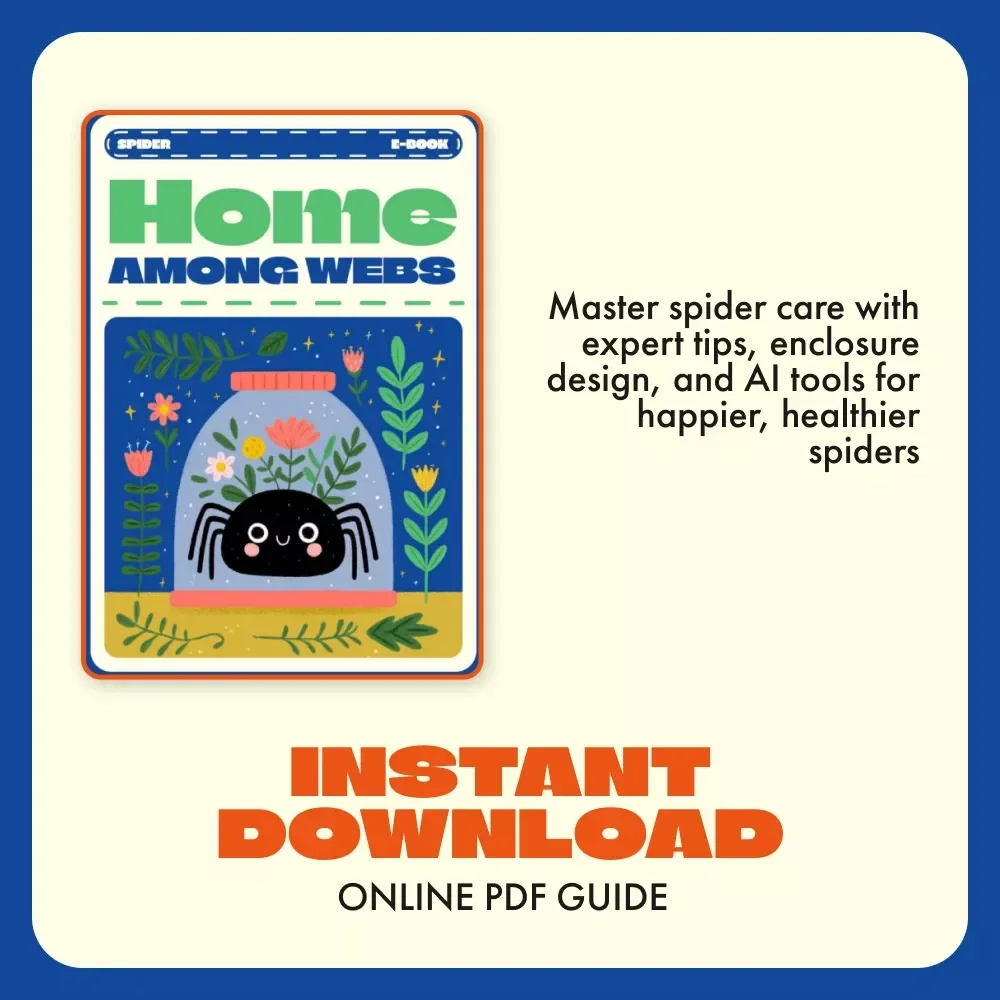 Home Among Webs | Ultimate Spider Care Guide eBook | Digital Download for Tarantula, Jumping Spider, and Exotic Pet Keepers | Enclosure Setup, Feeding, AI Tools & Behavior Guide