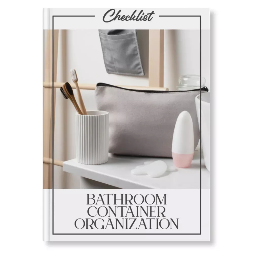 Bathroom Container Organization Checklist | Printable Bathroom Labeling Guide for Home Organization | How to Label Bathroom Containers Like a Pro
