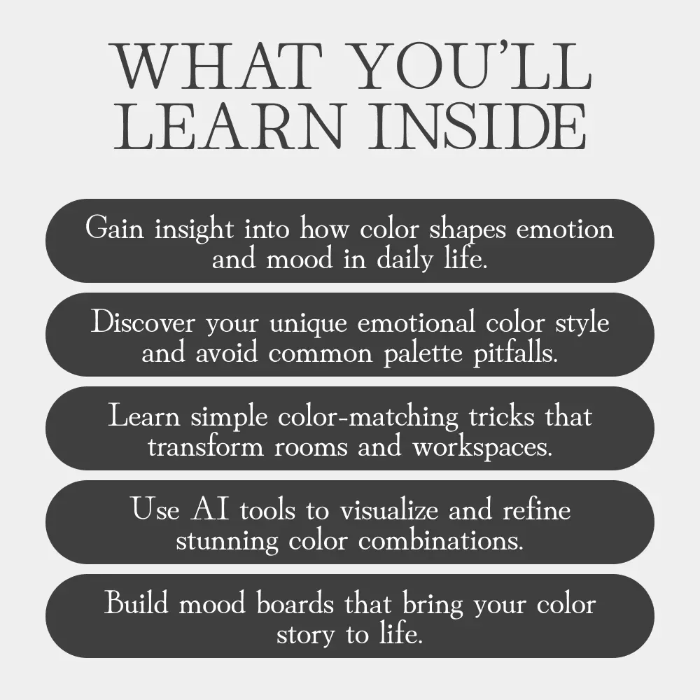 The Mood Palette Guide | Digital Color Psychology Guide for Home, Design & Creativity | How to Choose Colors for Mood eBook