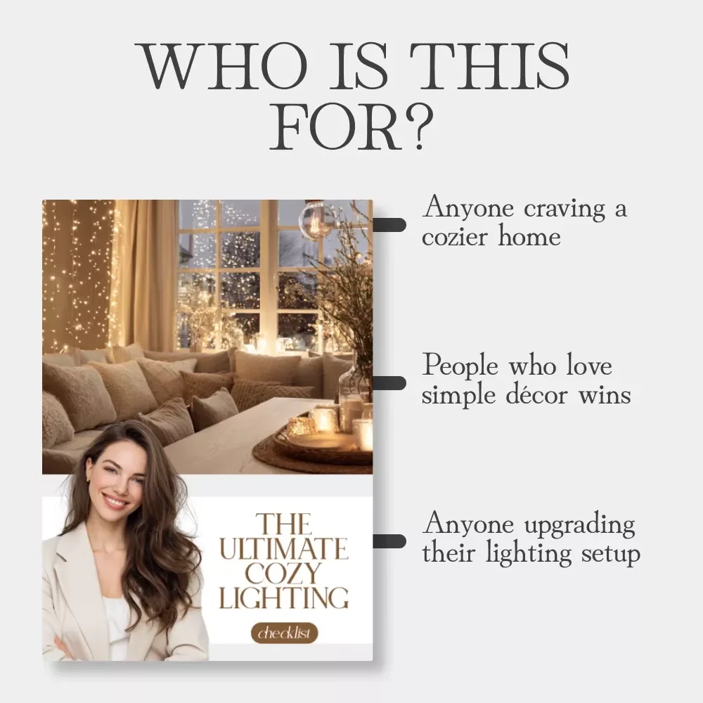 The Ultimate Cozy Lighting Checklist | Digital Download for Home Ambiance | How to Use Lighting to Enhance Coziness | Warm Lighting Guide for Relaxing Spaces