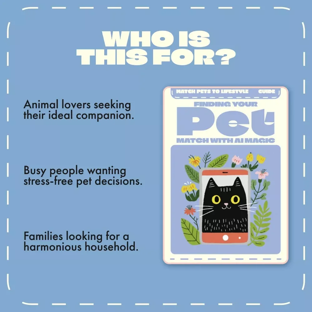 Finding Your Pet Match with AI Magic | Digital Guide for Using AI to Match Pets to Lifestyle | Smart Pet Compatibility eBook