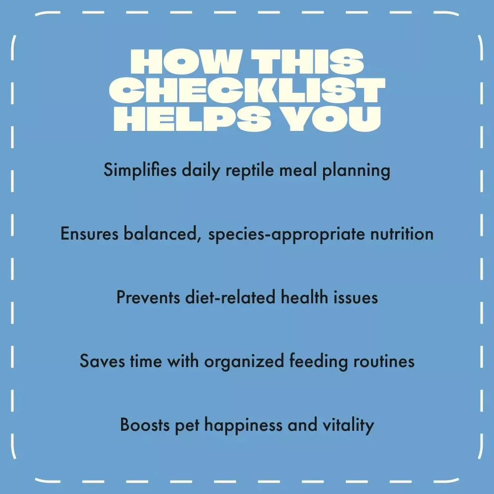 The Lizard Menu Master Checklist | Printable Reptile Feeding Guide | Bearded Dragon, Gecko & Lizard Care Digital Download | Pet Nutrition Planner for Reptile Owners