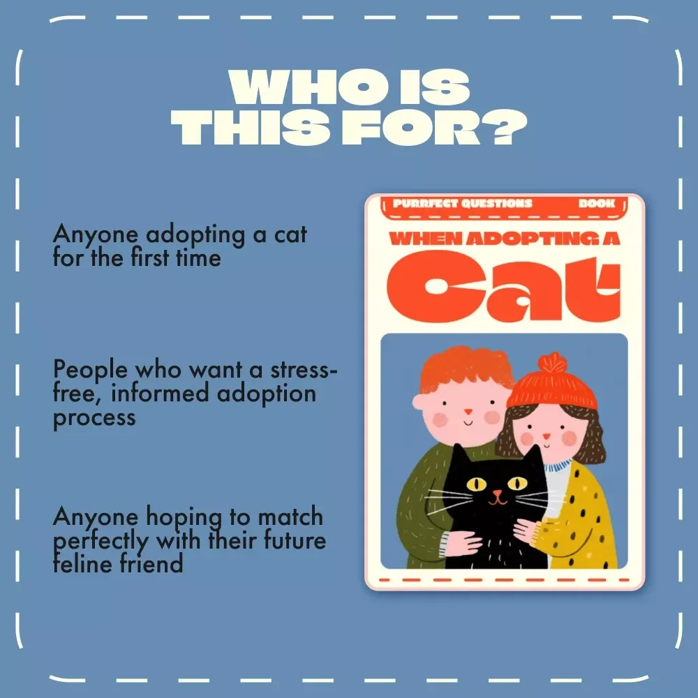 Purrfect Questions When Adopting a Cat | Cat Adoption Guide, eBook & Checklist for New Cat Parents | Digital Download for Responsible Pet Owners