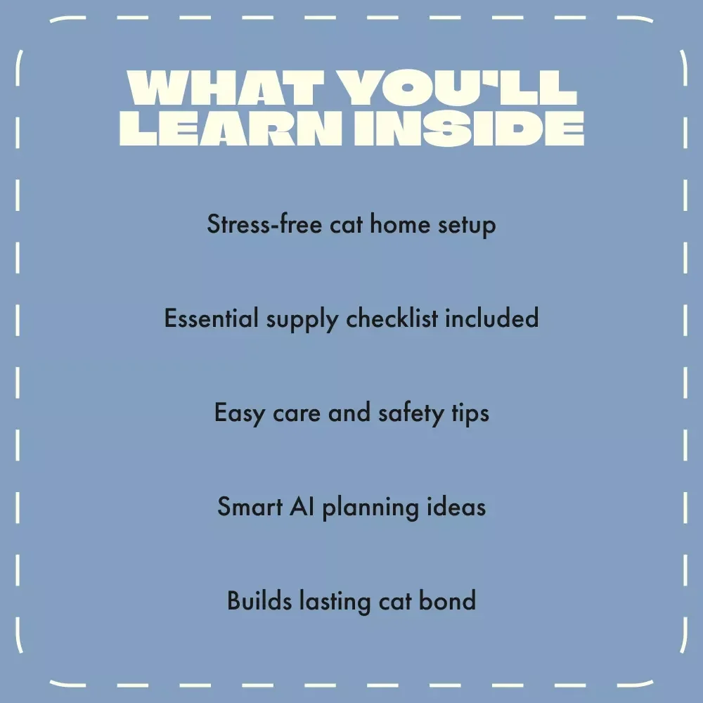 Everything Your New Cat Needs to Feel at Home | Cat Care eBook, Feline Essentials Guide, Printable Checklist for New Cat Owners, Digital Download