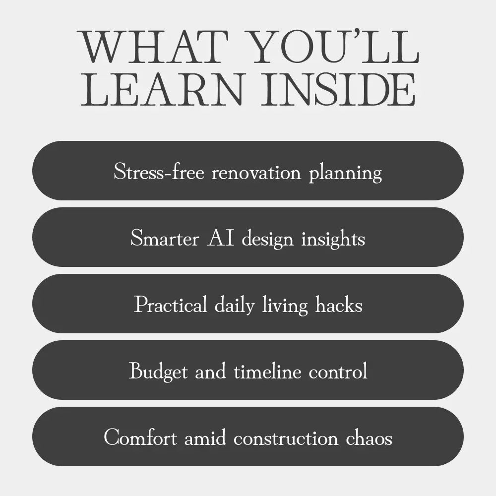 Smart Tips for Living in a Home Under Construction | Home Renovation Survival Guide | Practical Tips for Home Renovating While Living Inside | AI-Powered Planning and Design Tool Guide
