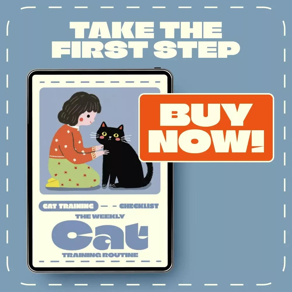 The Weekly Cat Training Routine Checklist | Printable Pet Training Planner | Digital Download Guide for Building Trust, Teaching Tricks & Creating a Calm Cat Routine