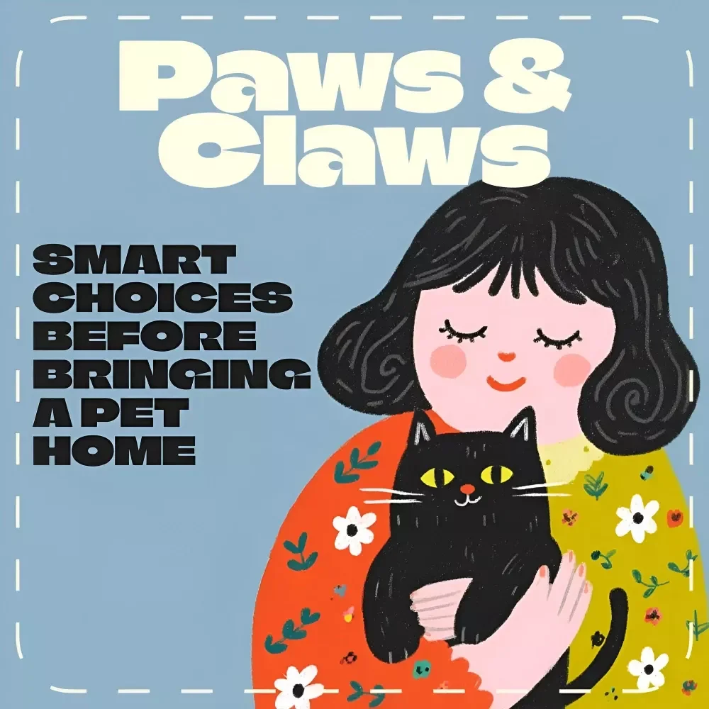 Paws & Claws: Smart Choices Before Bringing a Pet Home | Pet Adoption eBook, Digital Guide for New Pet Owners, Dog Cat Small Pet Checklist Download