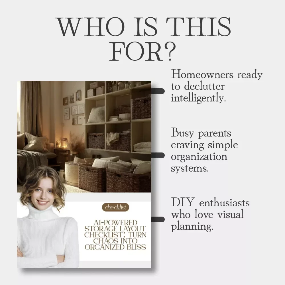 AI-Powered Storage Layout Checklist: Turn Chaos Into Organized Bliss | Digital Download | how to use ai to map storage layout | Smart Home Organization Guide