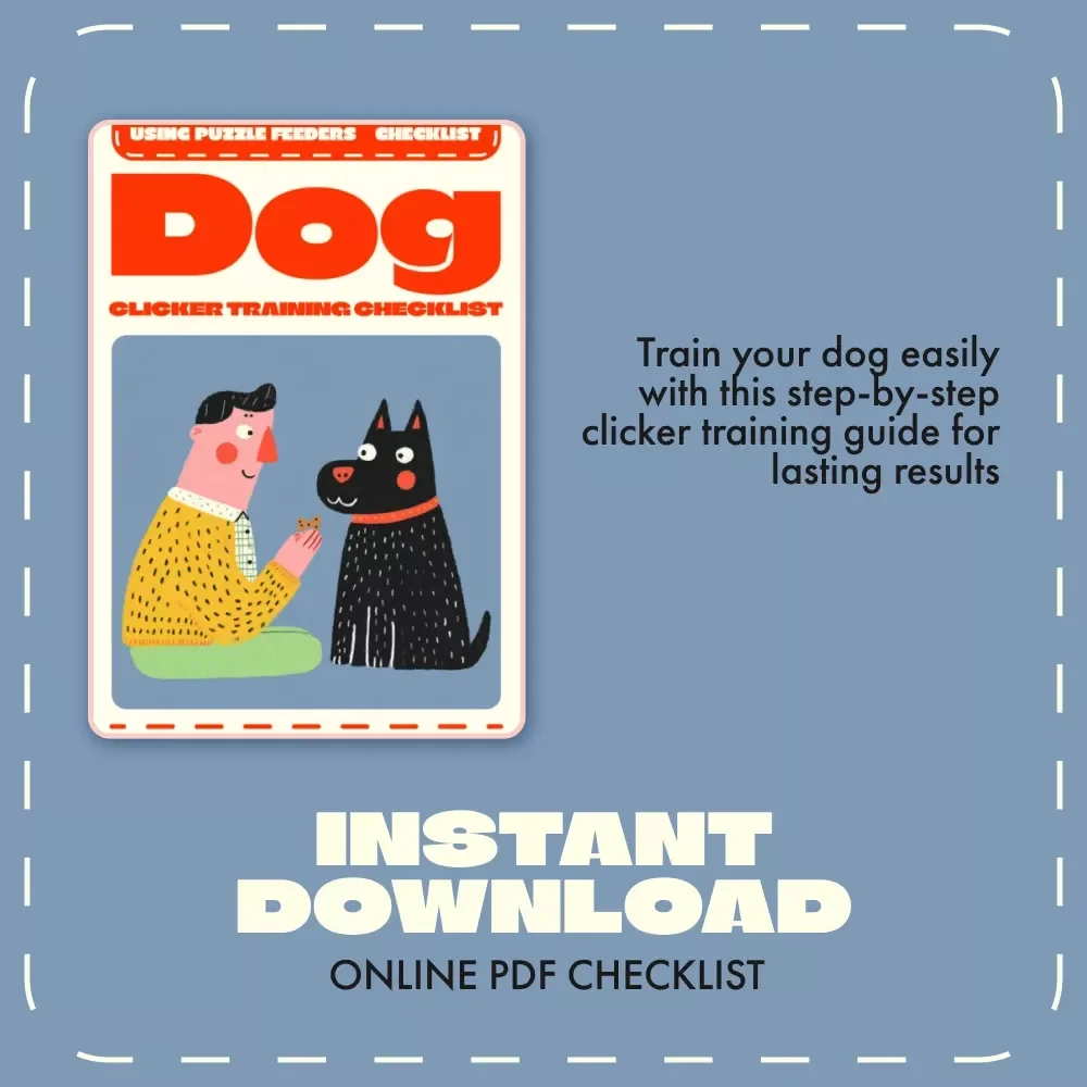 Dog Clicker Training Checklist | Printable Digital Download | Puppy Obedience Training Guide | Positive Reinforcement Training eBook for Dog Owners