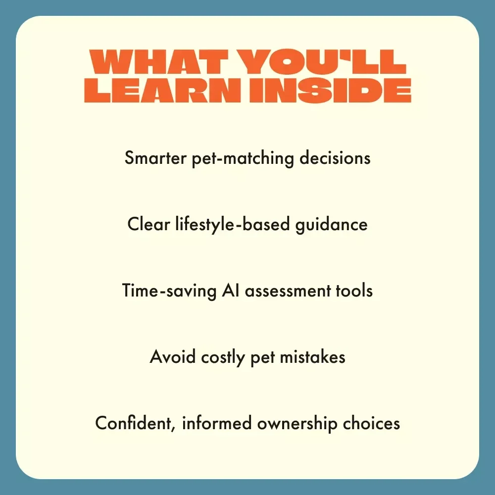 Smart Pet Choices: Match Your Schedule, Love Your Companion | Pet Owner Guide, AI Pet Matching eBook, Lifestyle-Based Pet Selection, Digital Download