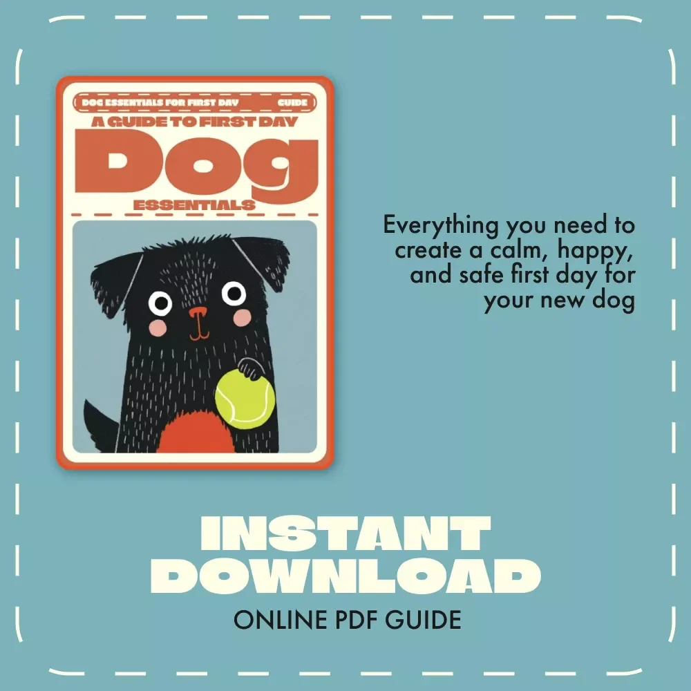 A Guide to First Day Dog Essentials | Printable Pet Owner’s Handbook | Dog Essentials for First Day | New Puppy Care Guide for Beginners | Digital Download eBook for Dog Lovers