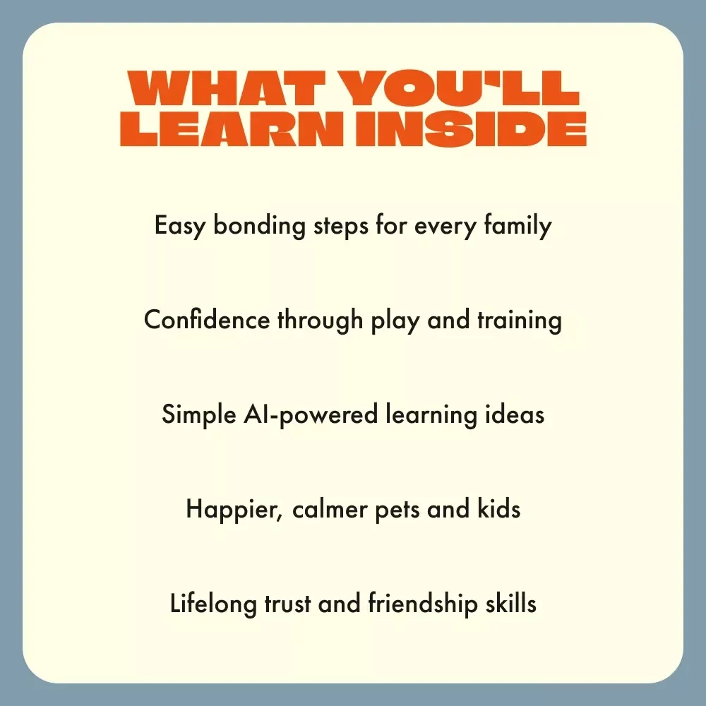 Helping Kids Bond with Their New Dog | Printable Digital Guide for Families | Step-by-Step eBook to Build Trust, Love & Confidence Between Children and Their New Pet