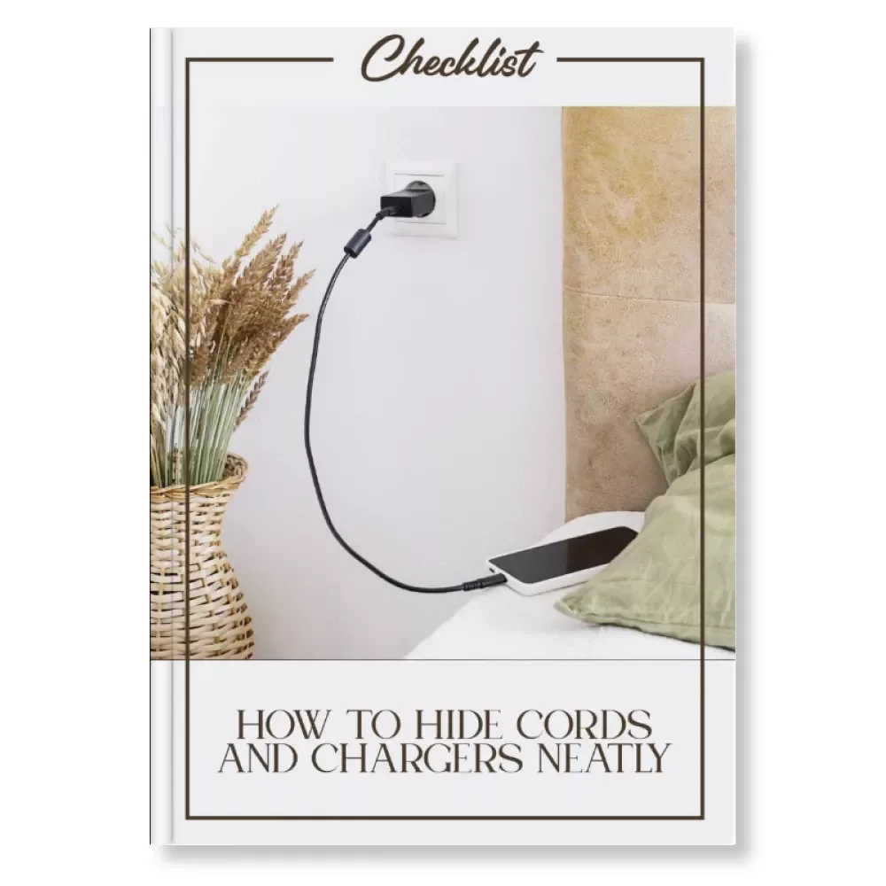 How to Hide Cords and Chargers Neatly Checklist | Digital Download | Home Organization Guide for a Tidy Space