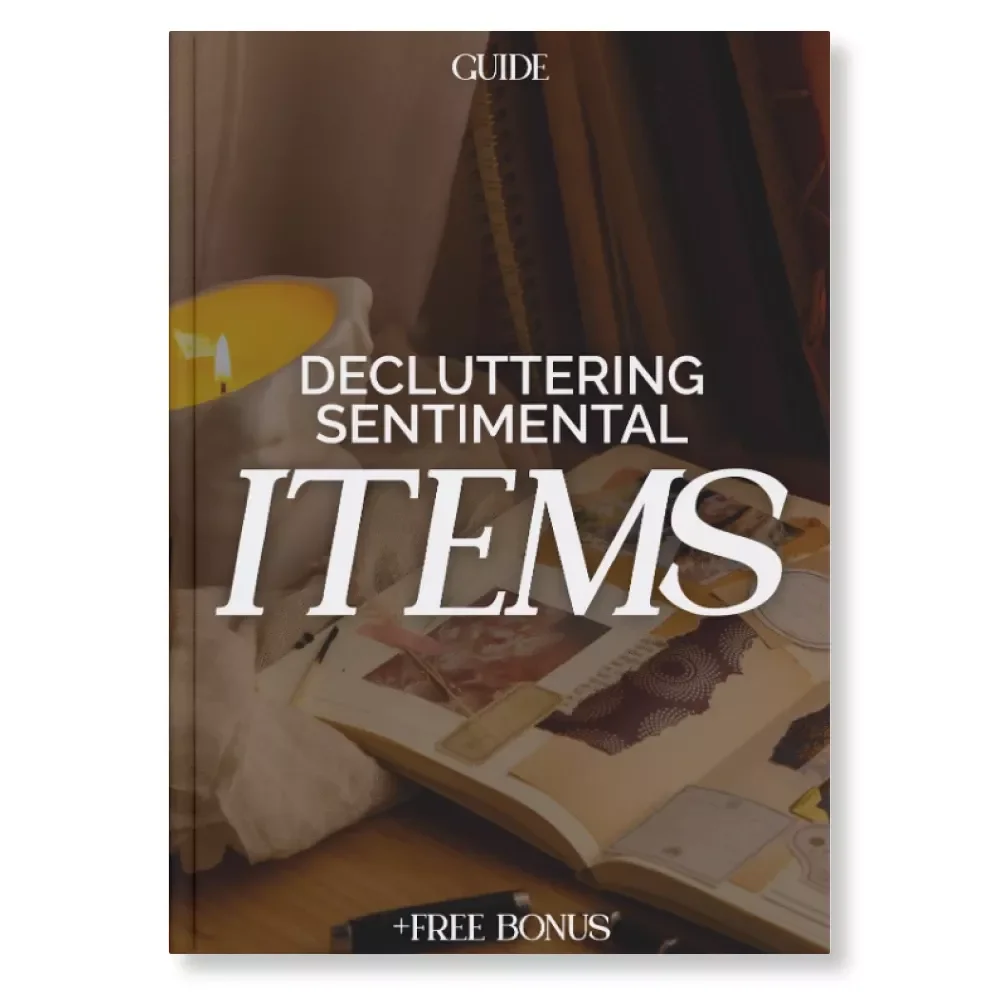Decluttering Sentimental Items | Printable Digital Guide on How to Declutter Sentimental Things | Emotional Minimalism eBook for Letting Go and Preserving Memories