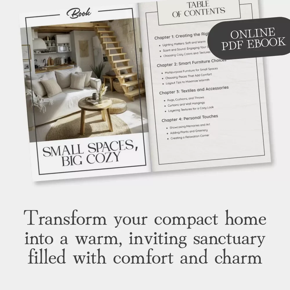 Small Spaces, Big Cozy | How to Make a Small Home Feel Cozy | Digital eBook Guide for Warm, Inviting Interiors | Small Apartment & Tiny Home Decor Tips