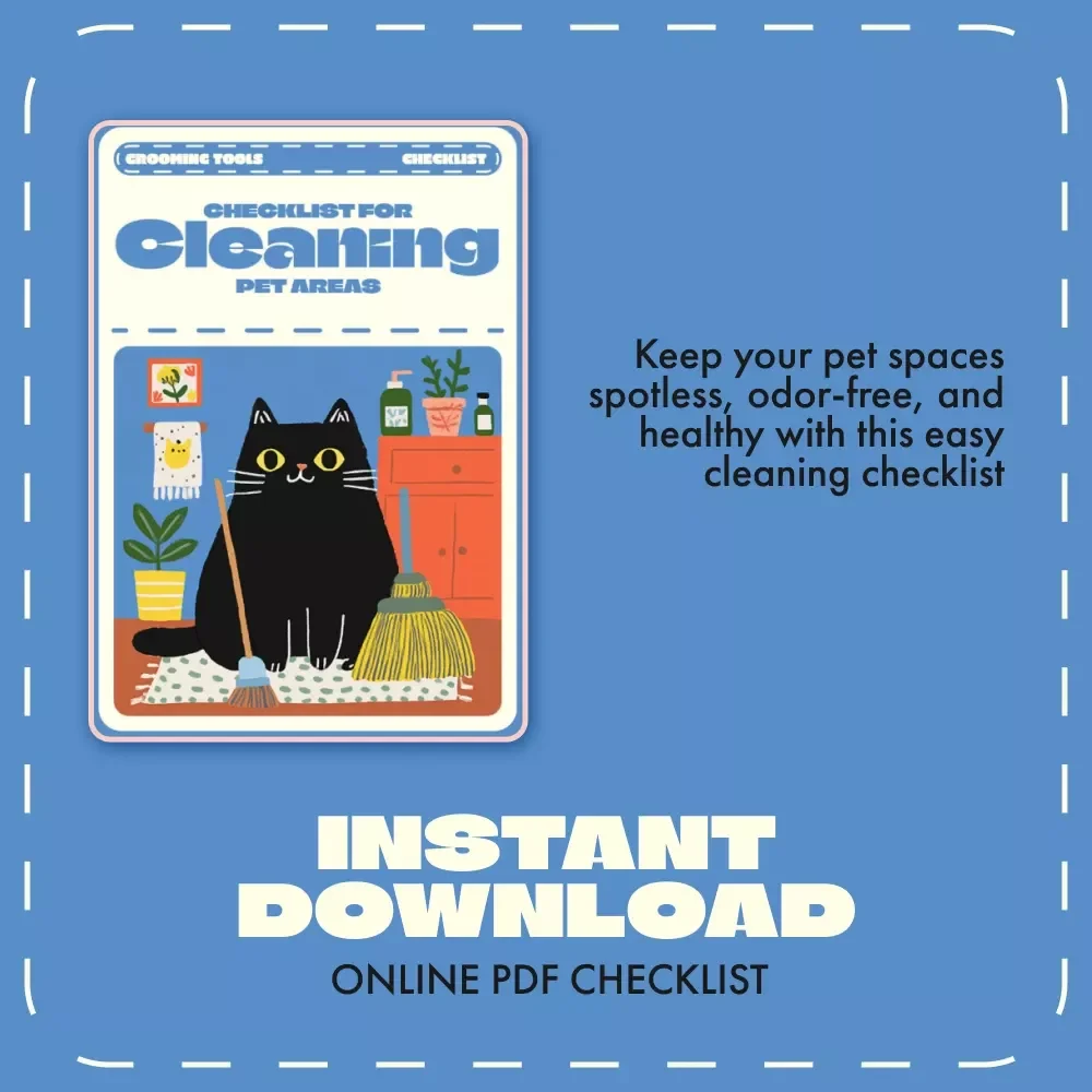 Checklist for Cleaning Pet Areas | Printable Pet Cleaning Guide | Pet Odor Control | Pet Area Cleaning Schedule | Digital Download | Home Organization for Pet Owners